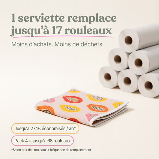 Serviette en papier réutilisable
