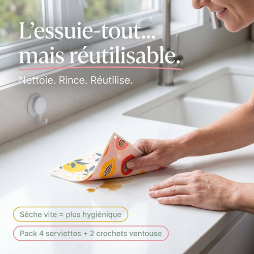 Serviette en papier réutilisable